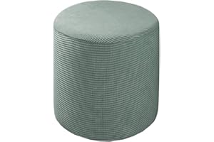JORTUIO Redondo /Cuadrada Funda Otomana Elástica Funda de Puff Taburete Cubo de 40x40/45x45/50x50 Terciopelo Funda para Reposapiés Cubierta Otomana Taburete Sofá Protector ( Color : #31 , Size : 60x60x40cm )