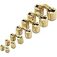 GEFONG Mini Cylindrical Barrel Hinge 8mm for Cabinet Door Panel Connection Small Box DIY Hand Craft Brass Matt Concealed Hinges 180 Degree Opening Angle Pack of 8 Pcs