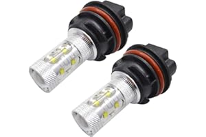 Ruiandsion 2pcs HS5 LED Headlight Bulb 6000K White 10-80V Super Bright 10SMD Chipsets High Low Beam LED Bulb Replacement for Motorcycle Headlight