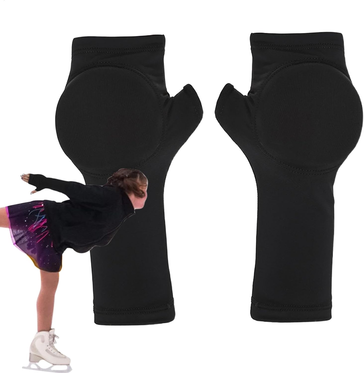 Guantes De Patinaje sobre Hielo,Guantes De Patinaje sobre Hielo, Equipo de Seguridad para Mins Deportes de, Cubierta para Adultos, Almohadillas