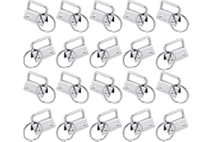 ACONDE Schlüsselband Rohlinge, Wristlet Hardware, für DIY handgemachte Lanyards, Dekorationen, Silber, 40 Stück