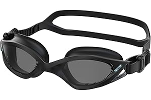 ‎SEAC SEAC VIPER okulary pływackie przeciwmgielne i odporne na zarysowania dla wysokiej wydajności, dla mężczyzn i kobiet, czarne