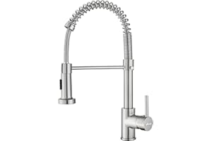 APPASO Bateria kuchenna, bateria mieszająca do zlewu kuchennego z wyciąganym opryskiwaczem, bateria kuchenna obracana o 360°, komercyjny kran kuchenny z pojedynczym uchwytem, kran mieszający z 2