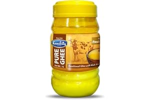 Kwality Pure Ghee 1L - 1kg Made with Fresh Cow's Milk - 100% Natural Premium Quality Ghee (1000-ML (1 KG))