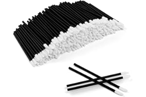 YOKILLY 300PCS Disposable Lip Brush for Lipstick: Black Disposable Lip Wands - Disposable Makeup Brush Set - Lip Mask Applicator Brushes - Lip Gloss Concealer Brushes Application Tool