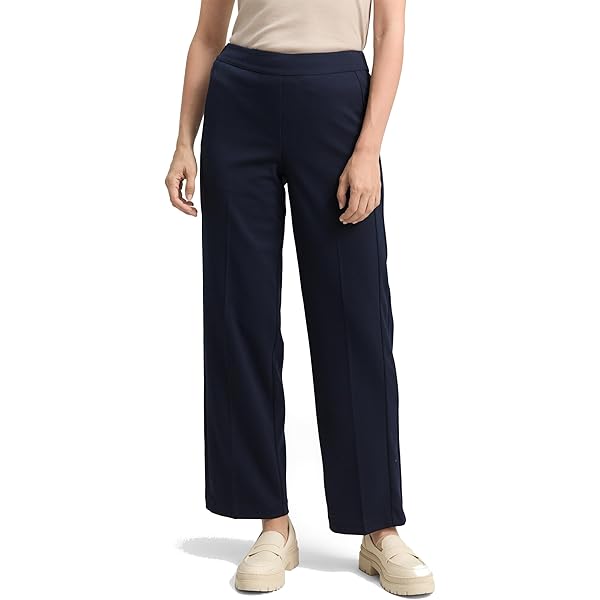 TOM TAILOR 1008375 Jersey loose fit broek dames,14482 - Deep Black,44W / 32L