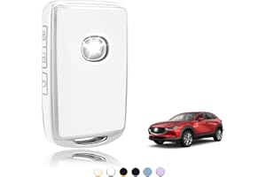 TOOMUME Funda Llave TPU, Carcasa Llave Apto para Mazda 2/3/6 M2 M3 M6 CX-3 CX-4 CX-5 CX-8 CX-9 CX-30 CX-50 CX-60 CX-90 MX-5 MX-30 Axela, Cubierta Llaves Coche Mando - Smart Key
