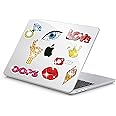 EooCoo Case Compatible for M3 M2 MacBook Air 13 inch A3113 A2681, 2022 2024 Release, Clear Plastic Hard Shell Air 13.6" Cover & 5D DIY Diamond Art Kits, Smooth Shiny Surface, LOVE & Mouth