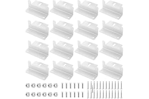 LOLYSIC 12 Stück Solar Panel Z Brackets Holder, Solarmodul Z-Halter mit Muttern und Schrauben, Solarpanel Dachmontage Z Halterungen für Wohnwagen, Boot, Wand und Andere Nicht-Träger Dachhalterungen