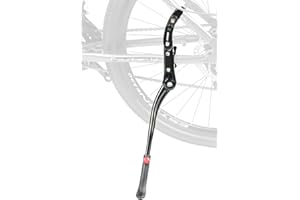 LYCAON Bike kickstand, Bicycle Side Kickstand Aluminum Alloy Adjustable Universal Bike Support Stand with Non-Slip Rubber Foot, Cycling kickstand for 26”-28” Mountain Bike/Road Bike