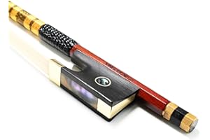 Pernambuco Archet de violon 4/4 810 V VingoBow Concert en alliage de laiton, avec yeux parisiens équilibrés, grenouille en ébène, 4 à 4, son doux et naturel, réponse rapide