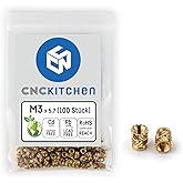 CNC KITCHEN Original Gewindeeinsatz, M3x5,7, 100 Stück