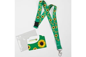 Sunflower Lanyard Hidden Disability Awareness Card | 1 Set of Hidden Disabilities Sunflower Lanyard with ID Holder Breakaway & Awareness Card