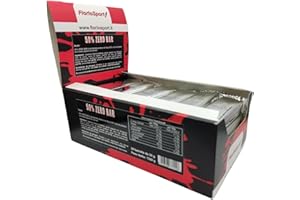 Barrette Proteiche Senza Zucchero 50% Zero Bar FlorioSport® 24 pz da 55g al 50% di Proteine del Siero del latte Isolate Whey. Peso Netto 1320g. Per la Massa Muscolare (Cioccolato Bianco e Biscotto)