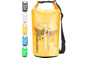 Henrycares Bolsa Estanca Impermeable 20L 10L 5L 2L, Dry Bag Mochila Estanca con Correa para el Hombro Ajustable Incluida, Ideal para Kayak, Buceo, Paddle Surf, Playa