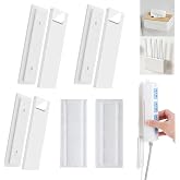 4 Self Adhesive Fixer Power Strip,Wall Mounted Socket Strip Holder Without Holes,Can Be Used In Tissue Boxes,Wireless Routers