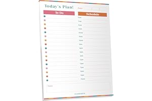 SCANDINOTE Daily Planner Pad, A5 To Do List, Desk Pad Planner, Scheduler. 52 Sheets Work, home, study, revision, meal, fitness, family diary. 100gsm recycled paper. UK Made.