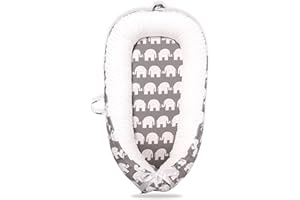 EAQ Baby Lounger Baby Nest for Co Sleeping Baby Bassinet Soft Breathable Perfect for Newborn Gift 104% Cotton Napping or Traveling,Newborn Essentials