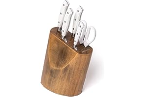 Arcos Set Cuchillos Forjados 5 piezas - Acero Inoxidable Nitrum. 3500 gr. Mango Ergonómico Polioximetileno POM. Serie Riviera Blanc. Hoja delgada con un Borde Suave característico. Color Blanco.