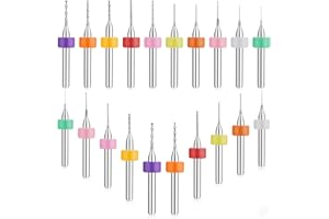 PRASACCO Zestaw mikro wierteł 0,3-1,2 mm mikro wiertła ze stali wolframowej płytka drukowana płytka drukowana flet frez CNC frezy do szorstkiego kamienia grawerowania biżuterii