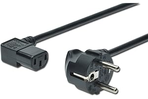 ‎DIGITUS Assmann – 440102 – 018 – -MAINS CONNECTION CABLE SCHUKO MALE – C13 Male to Female 1.8 m