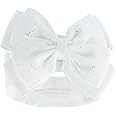 Baby Girls Spanish Style Hairbands Bow Headband Glitter Bow Pink Red Grey Lemon White Pink Red (White)