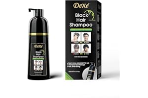 AMZSEA Instant Black Hair Shampoo, Haarfärbeshampoo für Männer & Frauen- Einfach zu benutzen -100% Grauabdeckung- Einfach & schnell - Hält 30 Tage 3 in 1 Schwarzes Haarfärbemittel (Flaschen)