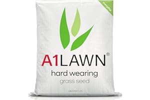 A1LAWN A1 Lawn - Hard Wearing Grass Seed, 5kg (140m2) - UK Resilient, Fast Growing, Fresh, Pet & Child Friendly - Ideal for Patch Repair, Over Seeding, New Lawns & Thickening. DEFRA Approved (AMPRO25)