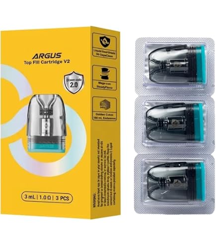 VOOPOO Argus Pod, Cartridge 2/3 ml Replacement Pods with 0.4/0.7/1.2 Ohm  Coils - Double Pack Economy Price for VooPoo Argus G1, G2 / P1, P2 / Z  Podsystem E-Cigarette EShisha Vape: Amazon.de: