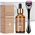 Beayosses Dermaroller Set 0.5mm Microneedling Hautroller mit Haar Wachstum Serum, Anti-Haarausfall, 30ML , Haarausfall und Ha