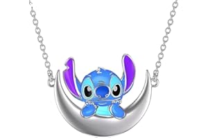 BOYIGOG Stitch Necklace Cute Cartoon Alloy Necklace for Girls, Stitch Jewellery Gifts for Women, Friend, Daughter, Niece, Family