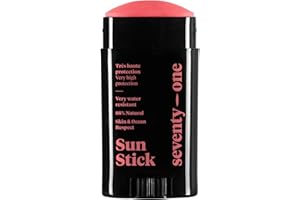 SeventyOne Percent | The Sunset : Sun Stick SPF 50+ | Stick Solaire Visage Vegan - Très Haute Protection | Très resistant à l’eau | UVA 34 | 89% Naturel - Made in France | 15 gr