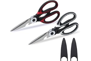 ZUPAQUN kraftig kökssax, mångsidig rostfritt stål skarpa matlagningssaxar (2-pack)