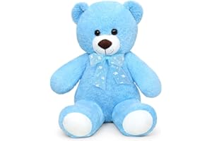 Sausudols Orso di Peluche Teddy Orsacchiotto Grande 40 cm Peluche Giocattolo Regalo per Compleanno Natale e San Valentino Blu