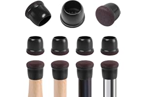 RCHYFEED 24 pezzi Proteggi Gambe per Mobili Nero, 20-28mm Coprigambe per Sedia con Feltro, Elastiche Protezione per Gambe Delle Sedie per Antigraffio, Feltrini per Sedie Feltrini per Gambe di Mobili