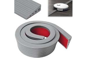 Niuny Door Threshold Ramp 3 x 6.7 x 100 cm Wheelchair Ramp Transition Profile Self-Adhesive Threshold Ramp Suction Robot TPE Door Threshold Ramps for Wheelchairs Pushchairs Rollator