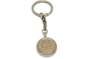 OCC OLD COIN CUFFLINKS 1947 77th Birthday Keyring-British Sixpence Keyring- Mum, Dad, Brother, Sister- 77th Birthday-Coin Keyring, Sixpence Coin, 73rd Anniversary Silver