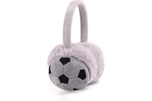 JIAHG Kinder Ohrenschützer Winer Warm Ohrenwärmer Fußball Muster Earmuffs Plüsch Ohrenschützer für Mädchen und Jungen