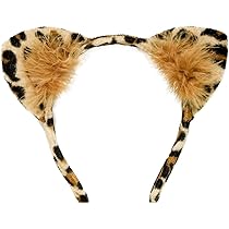 Katzenohren-Stirnbänder Leoparden - Elastisches Haarband Für Halloween & Karneval