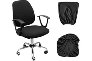 PFLYPF Funda de asiento de 2 piezas, incluye 1 cojín y 1 respaldo, forro polar de maíz a cuadros divididos, funda elástica para silla de oficina