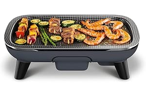 Tefal YY4507FB Sabores - Plancha eléctrica (revestimiento antiadherente Titanium Force Technology, Thermo-Spot, termostato ajustable, placa extraíble, apto para lavavajillas, color negro