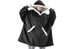 mebiusyhc Hooded Blanket Oversized Super Soft Women's Hoodie Wearable Hooded Sweatshirt Pullover, one Size fits All Men Women Girls Boys Friends Big Pockets