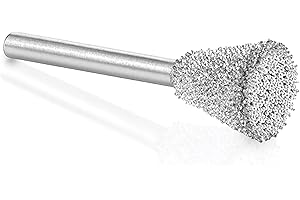 Kutzall Original Fresa a Coda di Rondine, Albero da 1⁄8", Grana grossa - Accessorio Falegnameria per Attrezzi Dremel, Foredom, Milwaukee. Carburo di Tungsteno Abrasivo, (9.5mm) X (12.7mm), DT-38-E