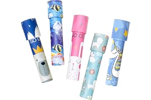ARTGHJL 5 Stück Klassisches Kaleidoskope, Kaleidoskop Kinder, Vintage Retro-Kaleidoskope Lernspielzeug für Kindergeburtstag, Neujahr, Weihnachten, Vorratsfüller, Schule, Klassenzimmer,Zufällige Farben