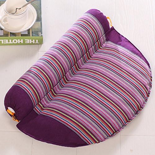 Znzbzt Fall of pillow snoring adults to repair cervical spine to help sleep easy-to-cure 打 pillows, and 荞 color wheat pillows - half-round Purple