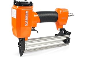 CHINA-TOP SILVER Kamsin F32 Pneumatic Brad Nailer, 18 Gauge 10-32mm Brad Nails, Compact Brad Nail Gun Air Power Finish Nailer for DIY Project, Upholstery