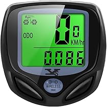 DINOKA Fahrradcomputer Digital, Drahtlos Fahrradtacho, Wasserdicht Kabellos Kilometerzähler mit Automatisches Aufwachen und LCD-Hintergrundbeleuchtung Sport & Freizeit