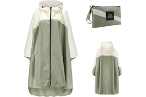 Freiesoldaten Donne Impermeabile Poncho Pioggia Elegante Riutilizzabile Leggero All'aperto Impermeabili Giacca da Pioggia con Cappuccio