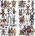 Produktbild FNAF Five Nights at Freddys Wandtattoo für Schlafzimmer Jungen und Mädchen Wandbild Wandtattoo Kunsttapete Größe 70cm x 35cm x 2 Blatt vinyl