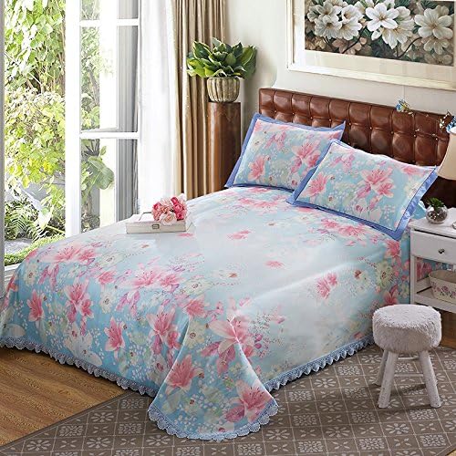 LLZBSX Ice Wire Pad/Cooler Mattress/Three Piece-Suit/Sheets/Mat/1.8M/Folding/Lace/Mat/1.5M/Double/Ice Silk Seats